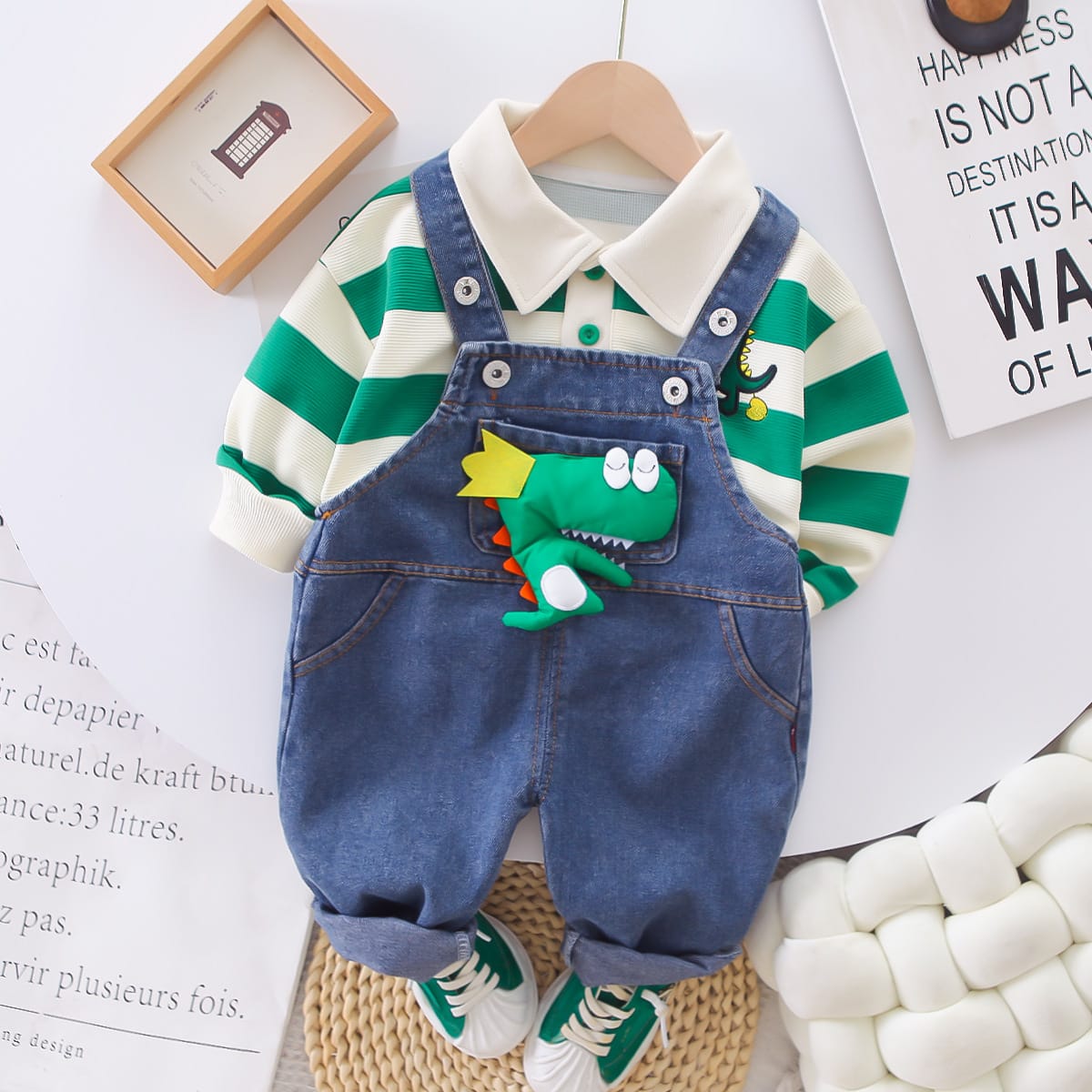 3D Dino Dung & Polo Tee Set