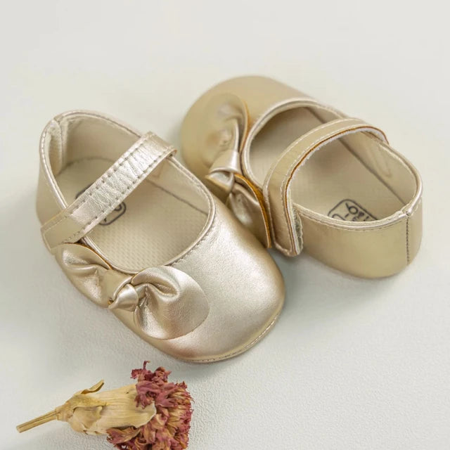 Baby Girls Slant Bow Shoes