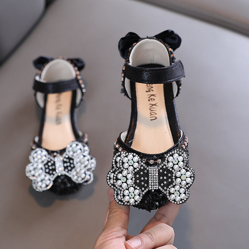 Enchanting Bow Embellished Girls Flats