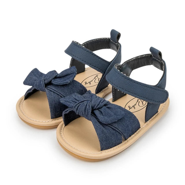 Knot Bow Detail Girls Pre-walker Sandals