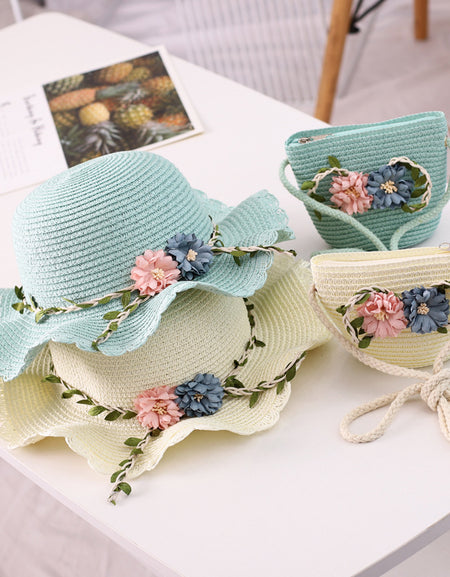 The Amelia Straw Hat & Bag Set