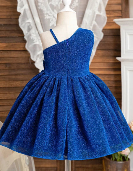 Shimmery Mono-strap Bow Dress