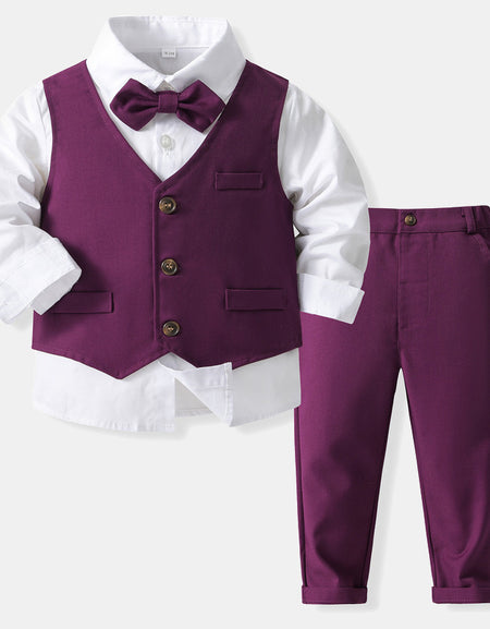 Dapper Formal Suit Set with Waistcoat