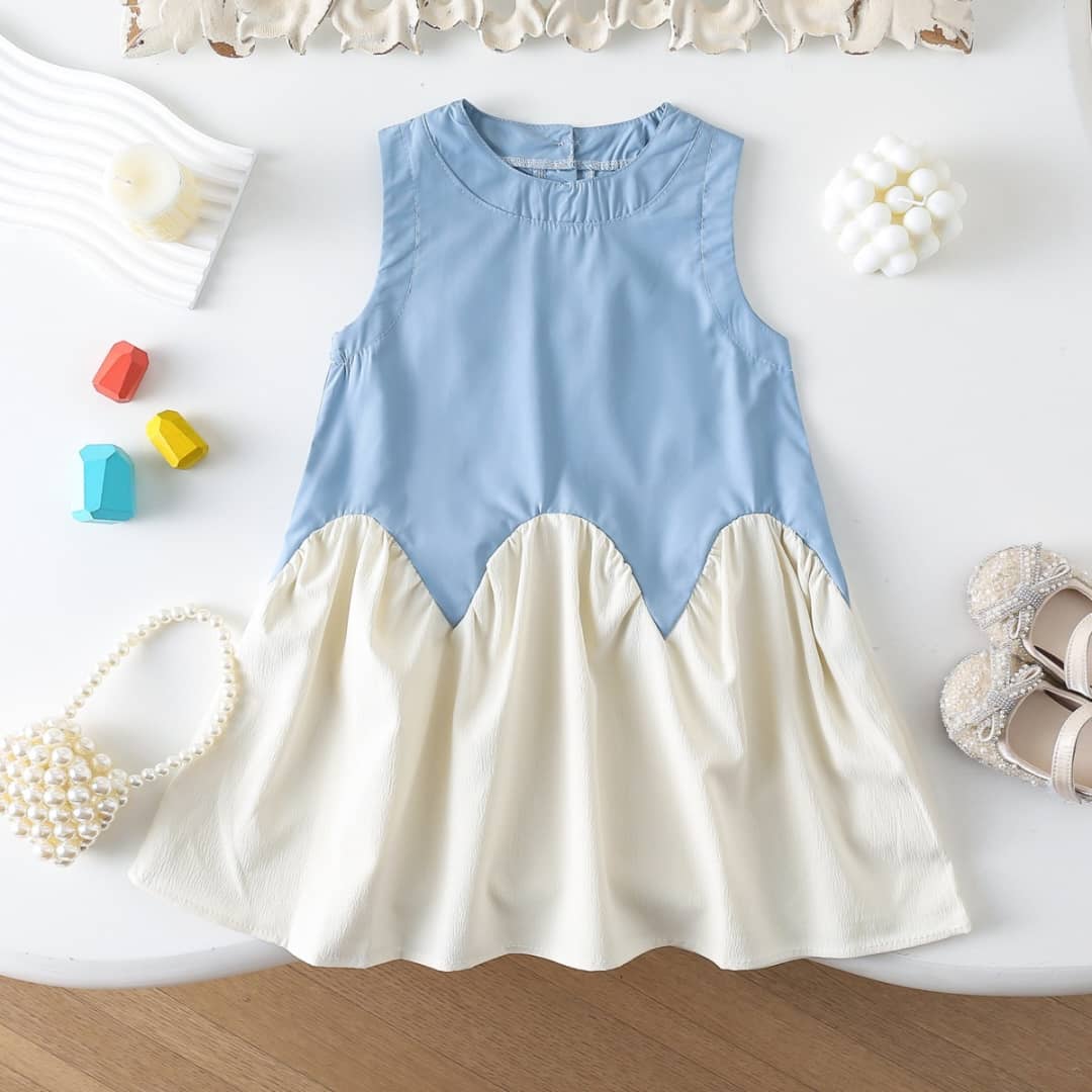 Bicolor Sleeveless Patchwork Dress