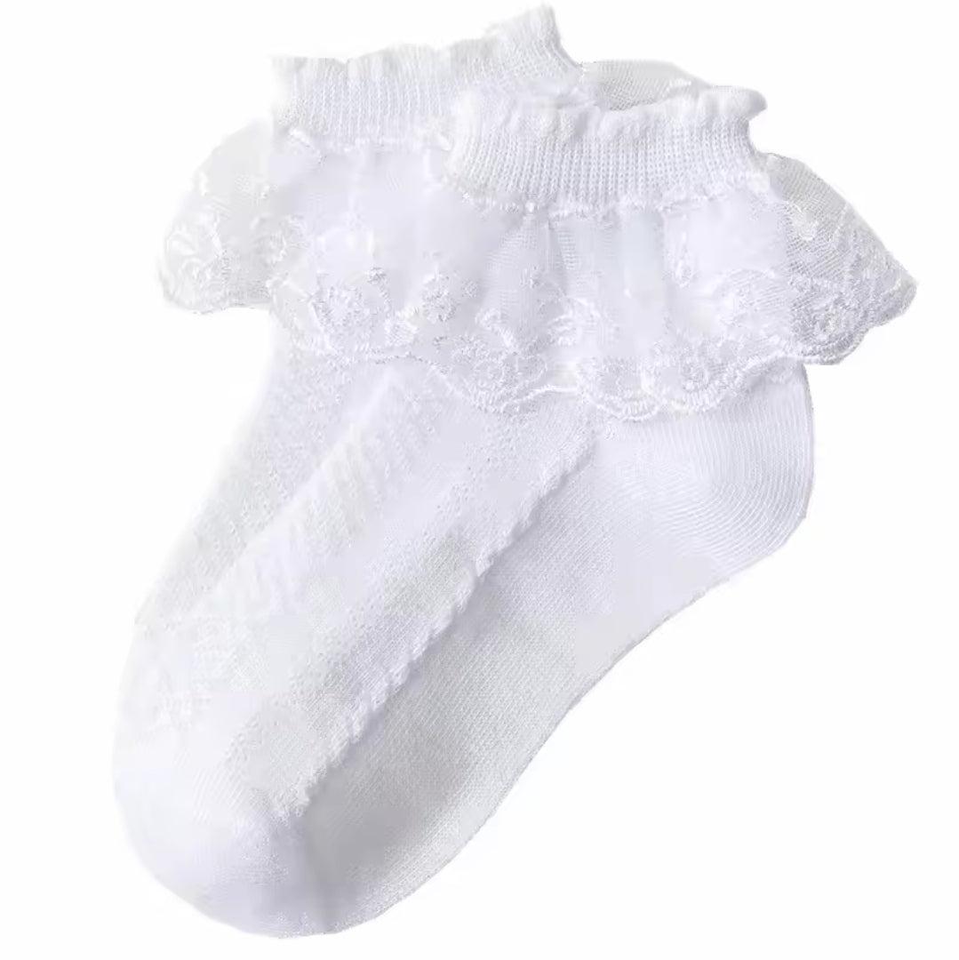 Scalloped Lace Frill Socks