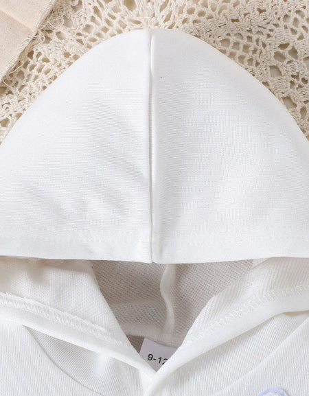 3D Flower Hoodie & Cargo Denim Set