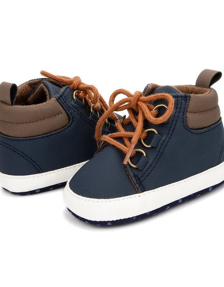 Dual color Lace up Ankle Booties