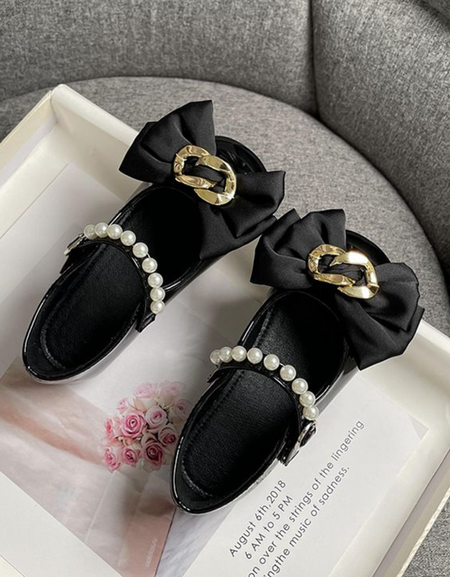 Olivia Chain Embellished Bowknot Shoe