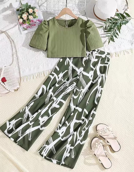 Graffiti Pant and Crop Top 2Piece Set