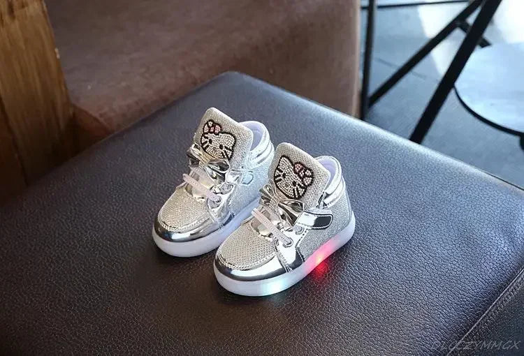 Twinkle Kitty Led High Top Sneakers