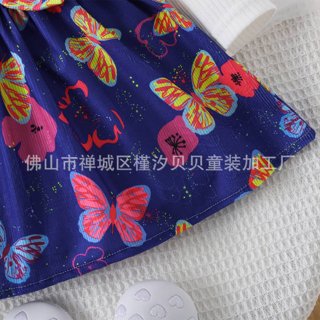 Butterfly Whimsy Pinafore Dress with Headband