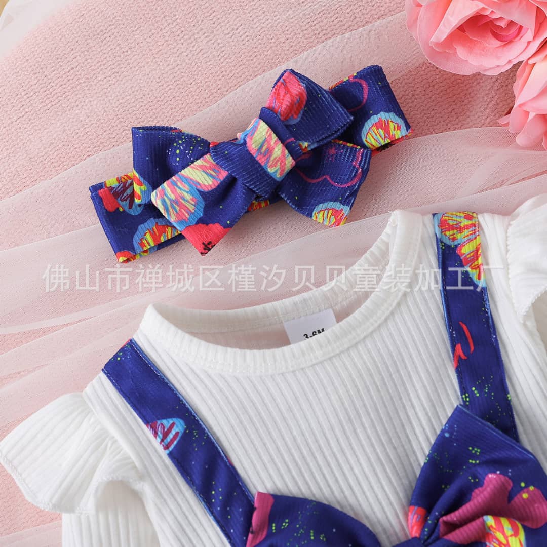 Butterfly Whimsy Pinafore Dress with Headband