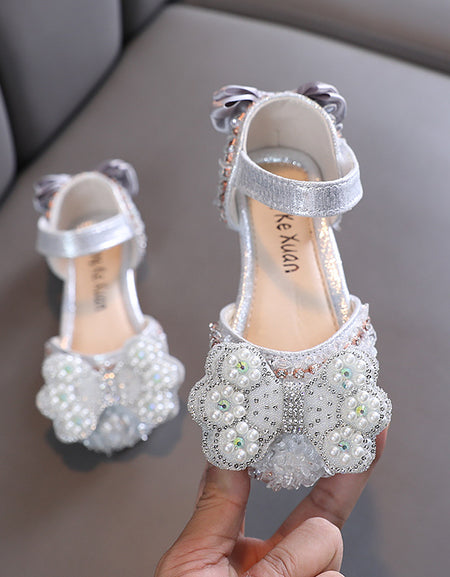Enchanting Bow Embellished Girls Flats