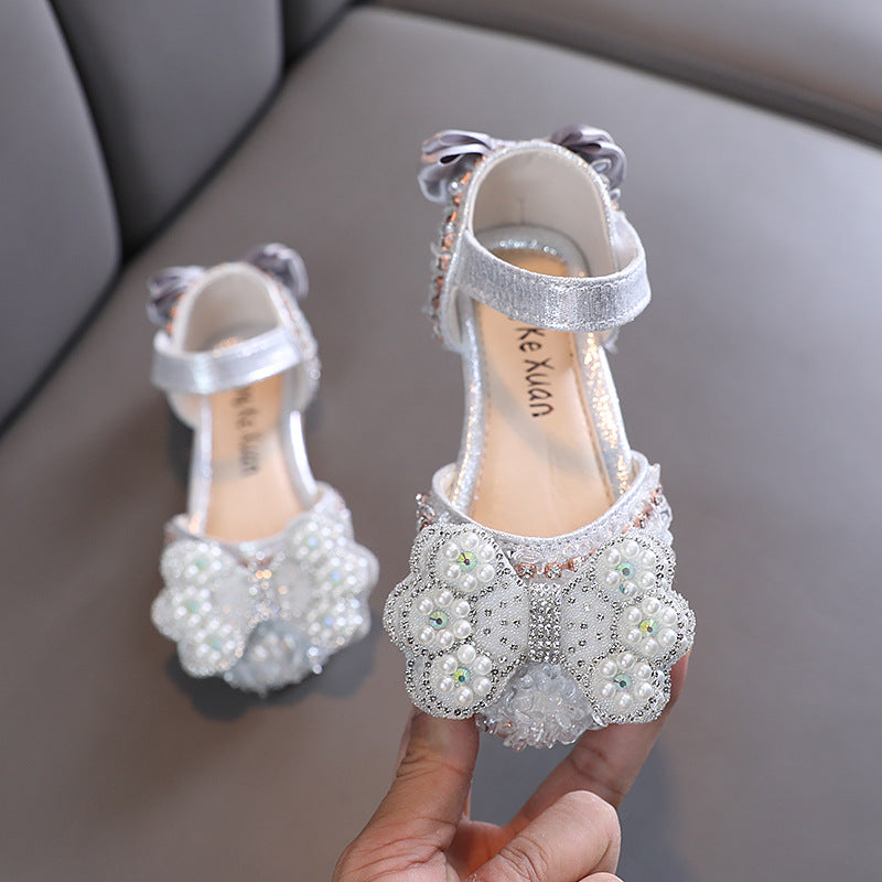 Enchanting Bow Embellished Girls Flats