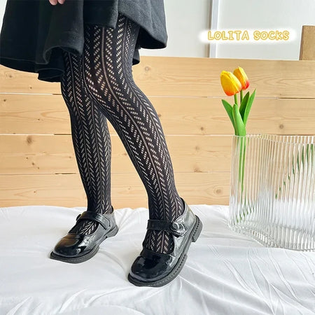 Wheat Patterned Fishnet Stockings/Pop socks