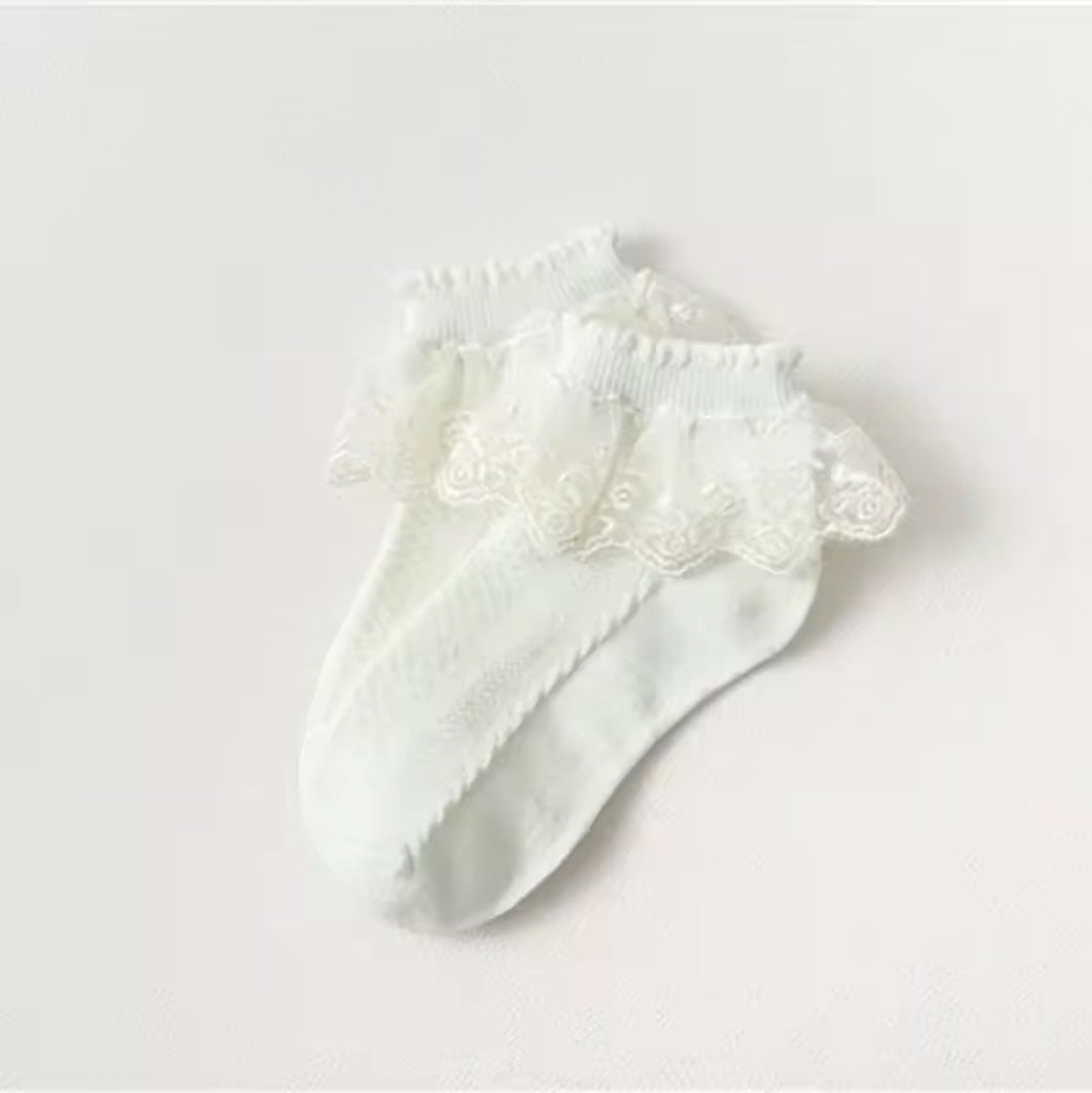 Scalloped Lace Frill Socks