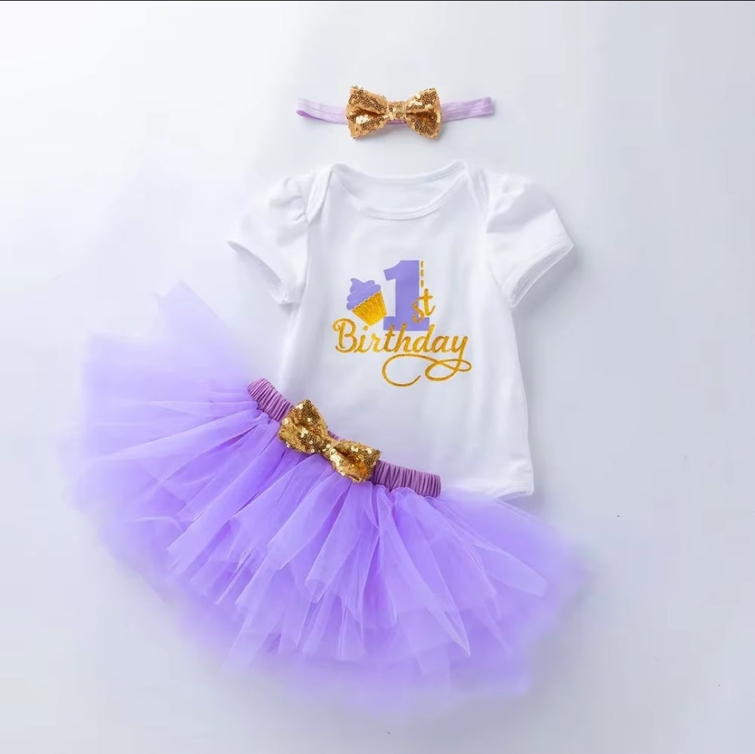 Cupcake First Birthday Outfit