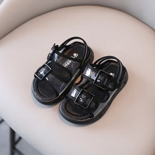 Translucent Double Vamp Kids Sandal