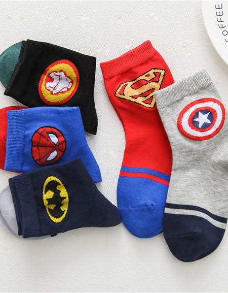 Superhero Themed 5in1 Socks Set