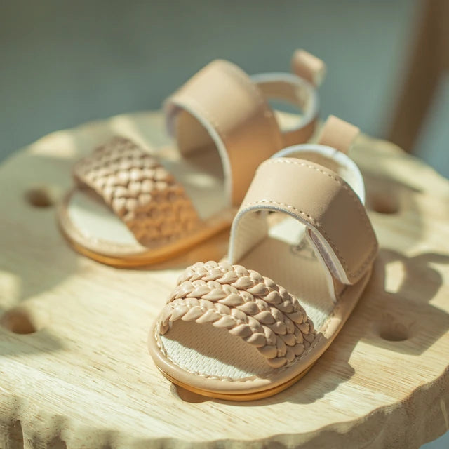 Triple Woven Strap Baby Sandals