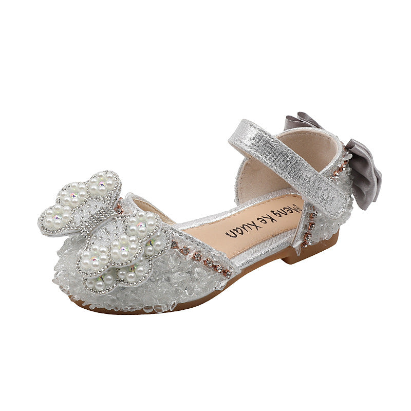 Enchanting Bow Embellished Girls Flats