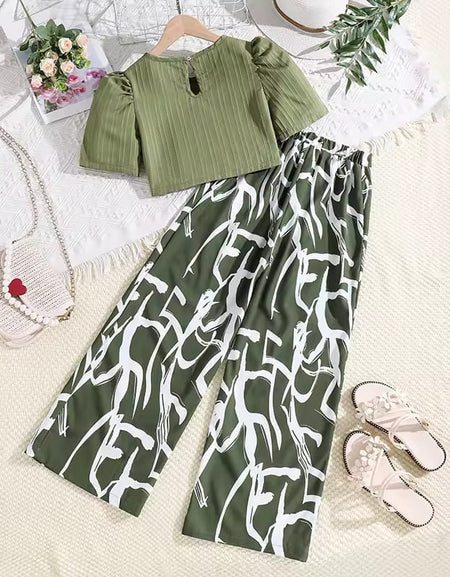 Graffiti Pant and Crop Top 2Piece Set