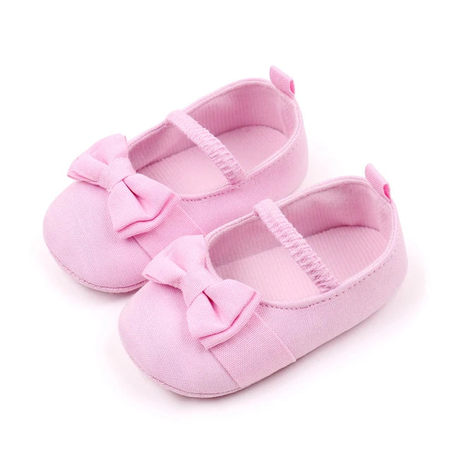 Denim Style Bow Baby Shoes