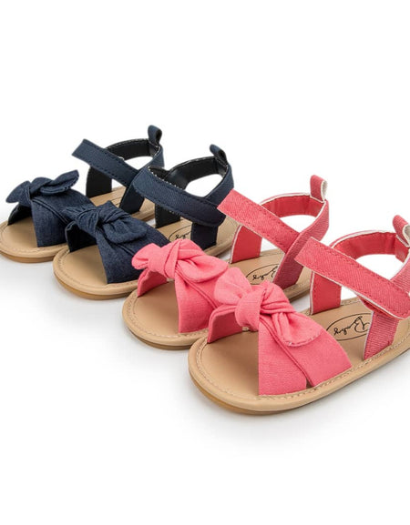 Knot Bow Detail Girls Pre-walker Sandals