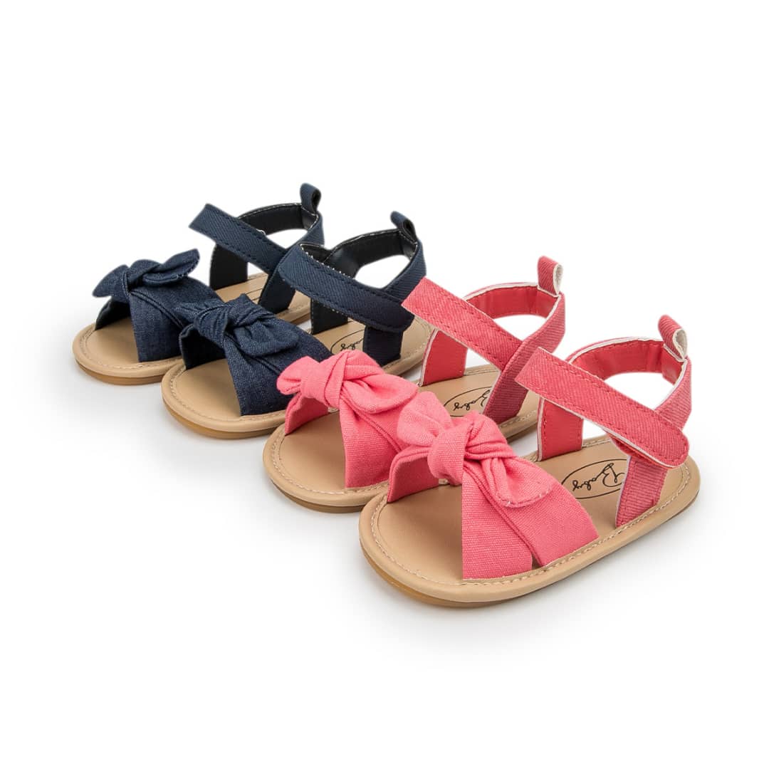 Knot Bow Detail Girls Pre-walker Sandals