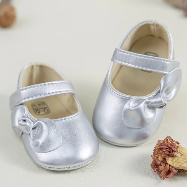 Baby Girls Slant Bow Shoes