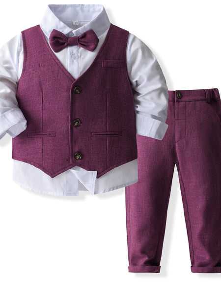 Dapper Formal Suit Set with Waistcoat
