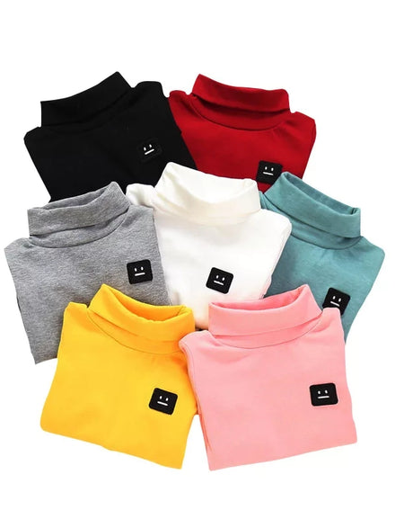 Robot Badge Unisex Turtle Neck Tops