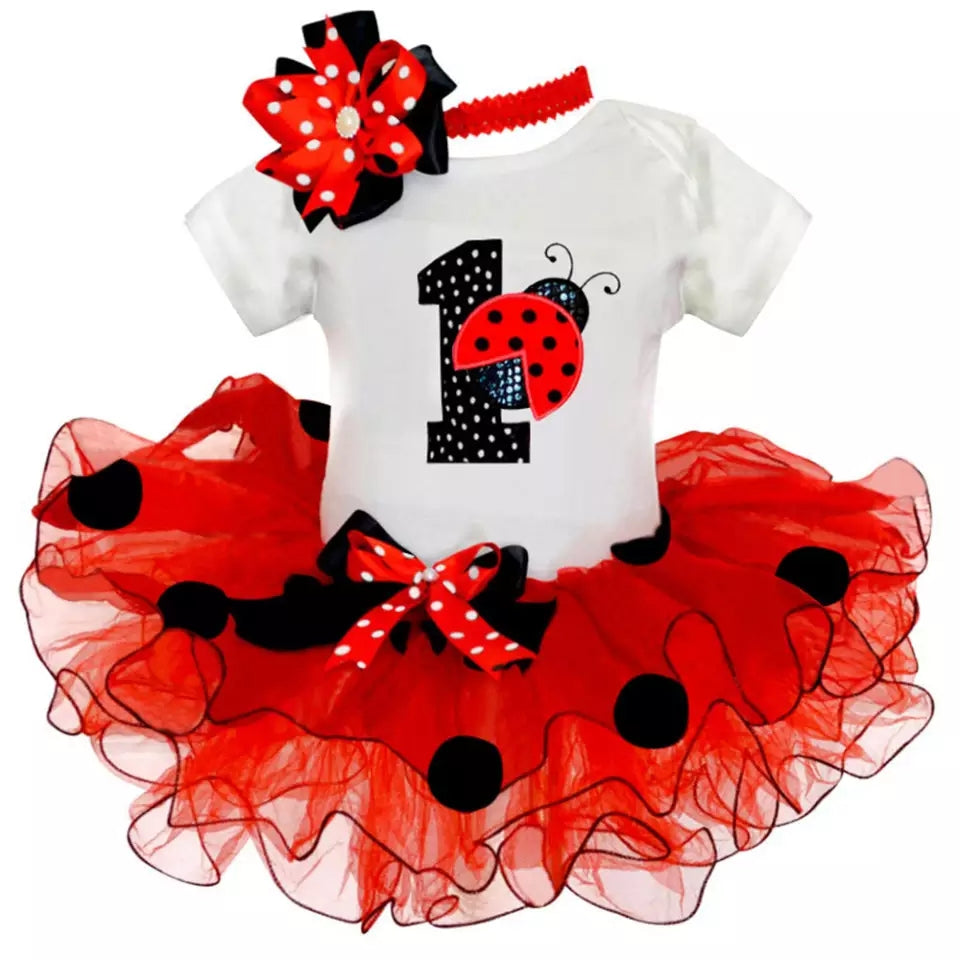 Ladybird Themed First Birthday Outfit