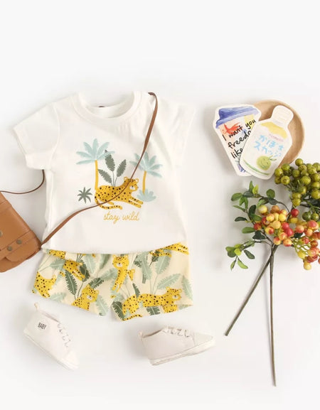 Stay Wild Tiger Print T-shirt & short Set