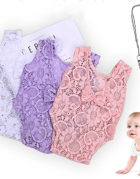 Bow Lace Bodysuit and Headband Set.