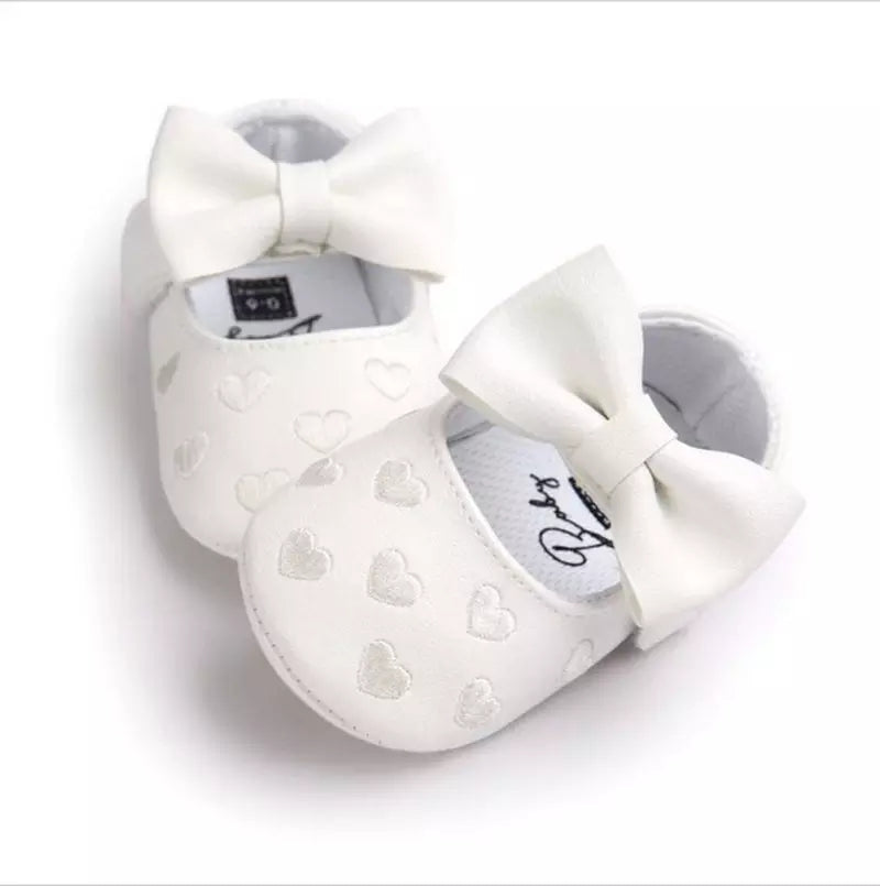Baby Bow Heart Shoes