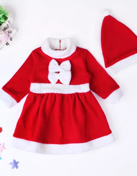Girls Stylish Santa Claus Outfit - 2pieces
