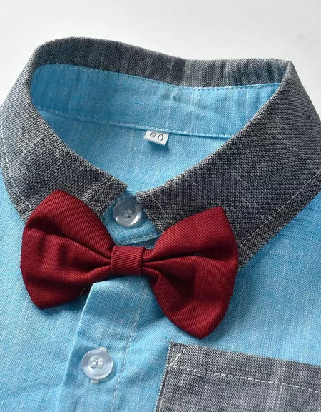 Boys 4pieces Striped Suspender Set