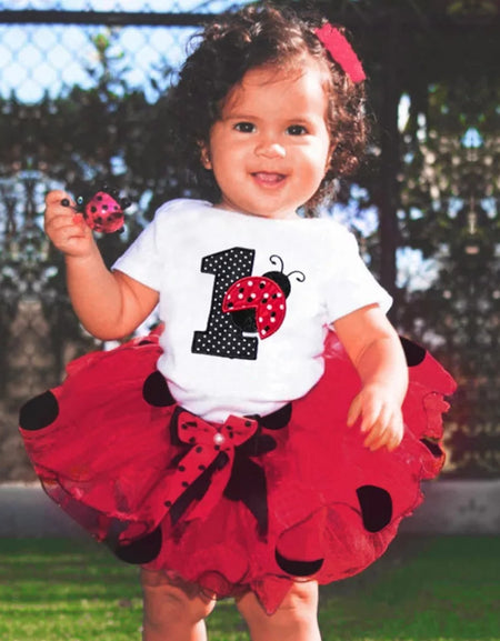 Ladybird Themed First Birthday Outfit
