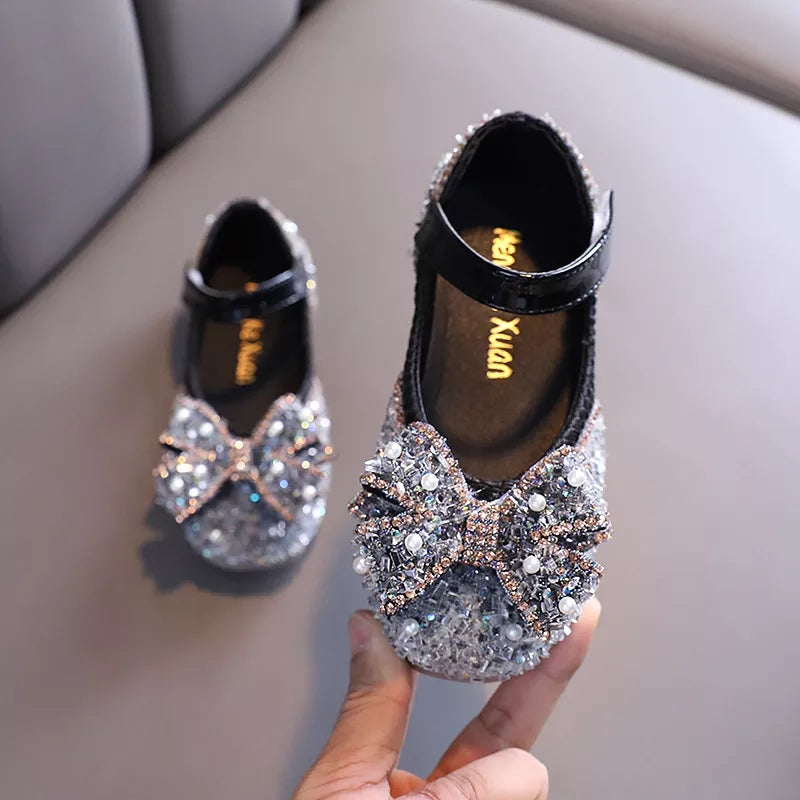 Acrylic Beaded Woven Girls Shoes