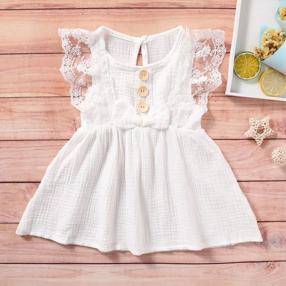 Lace Sleeved Cute Dress