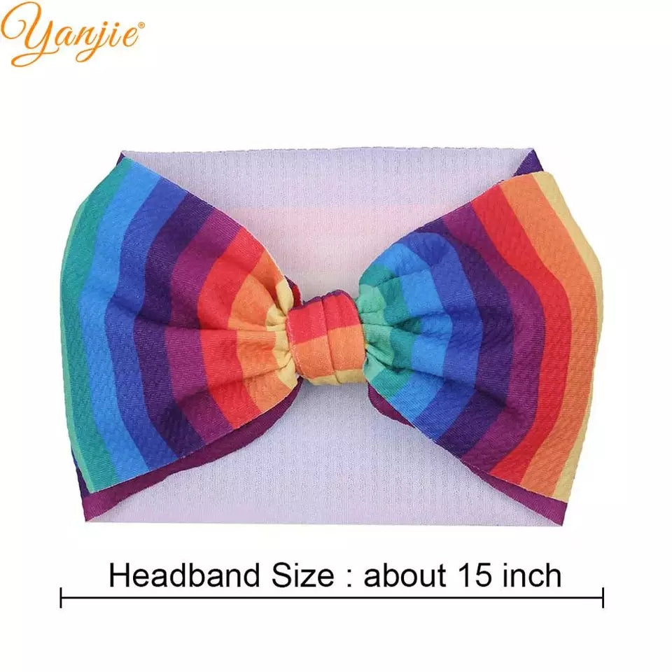 Multicolored Big Bow Headbands