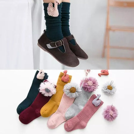 Beautiful Flower Detail Socks