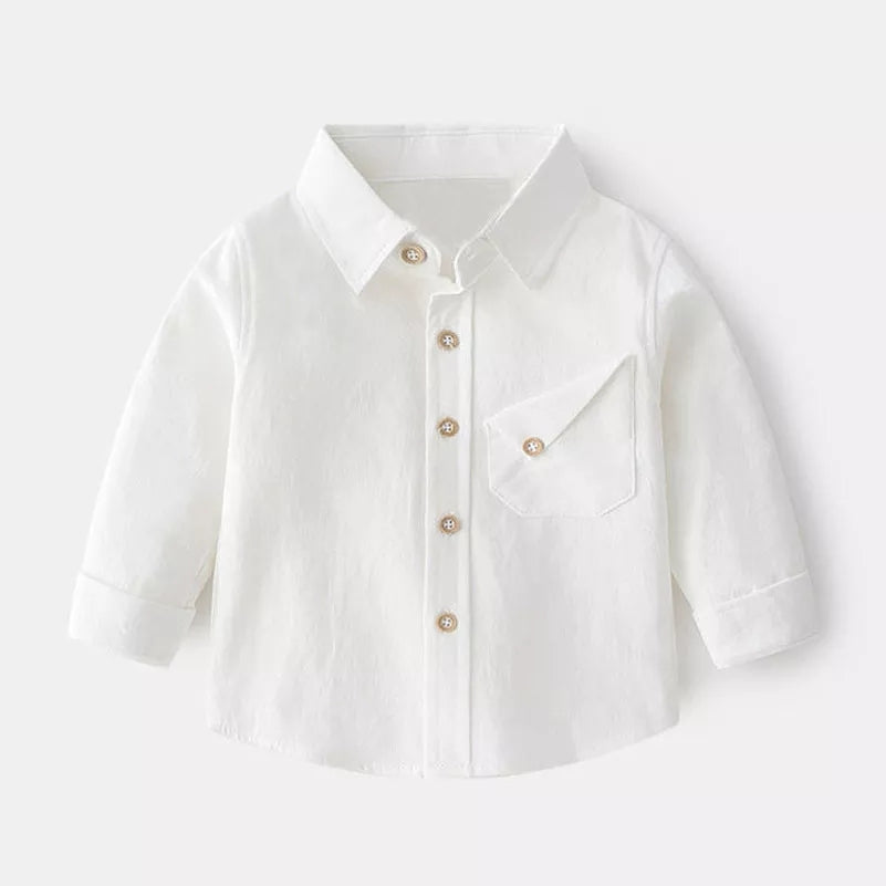 Classy White Collar Styled  Pocket Shirt