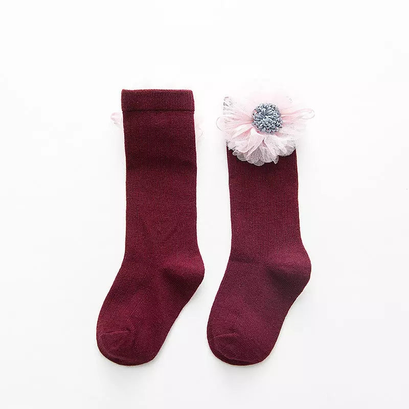 Beautiful Flower Detail Socks