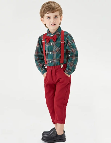 Smart Boys Trouser, Shirt and Suspenders Set