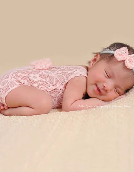 Bow Lace Bodysuit and Headband Set.