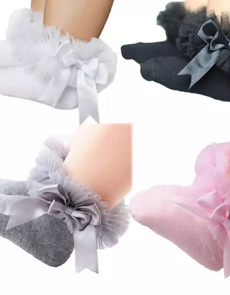 Tulle Bow Socks