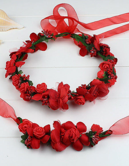 Mom and daughter Flower Halo Set