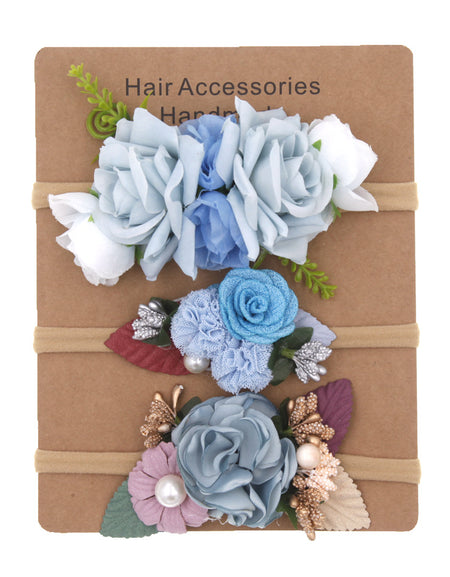 Embellished Statement Flower 3in1 Headband Sets